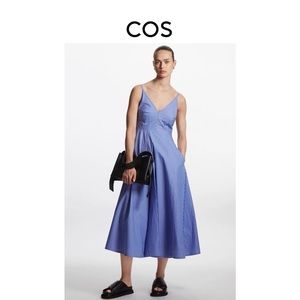 COS A-LINE STRIPED SLIP DRESS -size 2